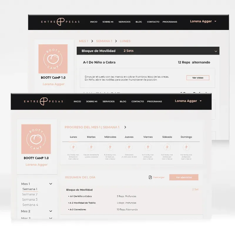 Entrepesas · Progress Tracker